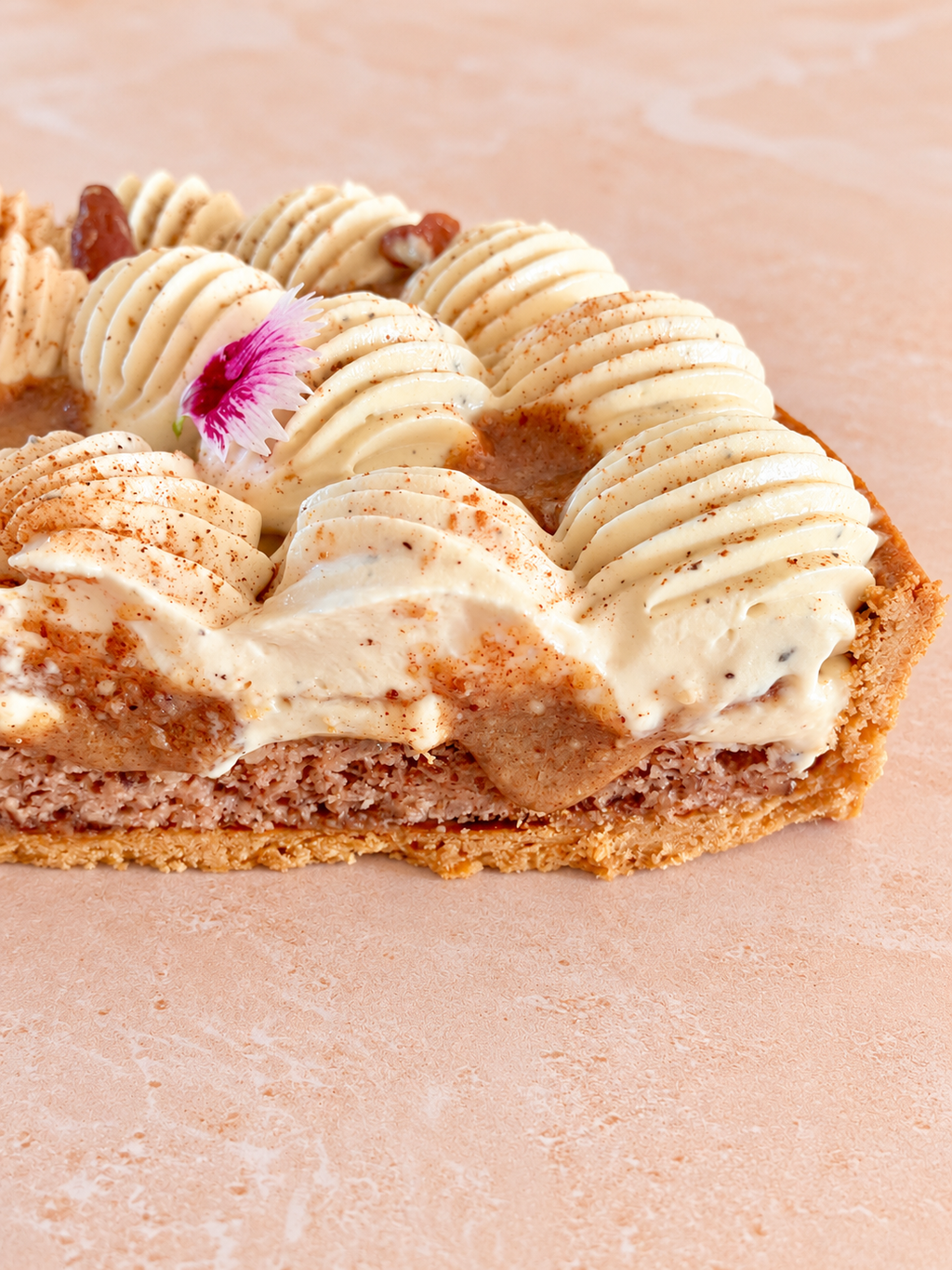 tarte noix de pécan chai latte